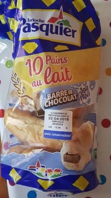 10 pain au lait barre de chocolat