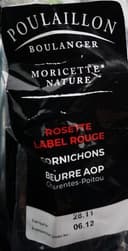 Moricette nature rosette label rouge