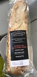 Demi-Baguette graines jambon cru de la For^et Noire