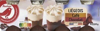 AUCHAN COEURLiégeois Chocolat et Liégeois au café