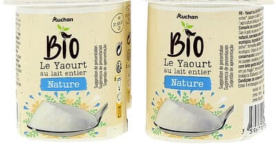 Yaourts entier NATURE issu de l'agriculture biologique