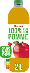 100% - Pur jus - pommeSans sucres ajoutés** Comme tous les jus de fruits. Contient les sucres naturellement présents dans les fruits.