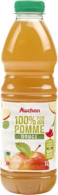 100% PUR JUS - POMME DOUCE Sans sucres ajoutés** Comme tous les jus de fruits. Contient les sucres naturellement présents dans les fruits.