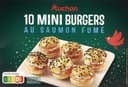 10 Mini burgersau saumon fumé