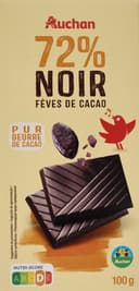 72% Noir fèves de cacao