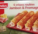 6 crêpes roulées jambon & fromage
