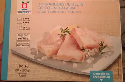 10 tranches de filets de colin d Alaska