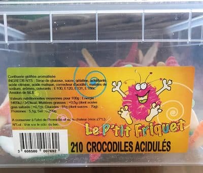 210 Crocodiles Acidulés
