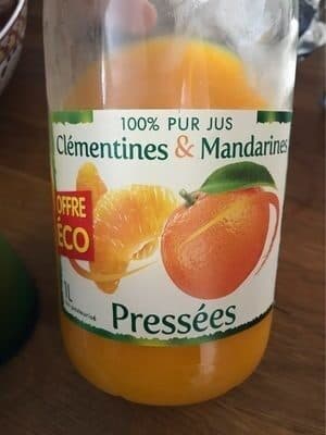 100 % pur jus clémentines & mandarines pressées