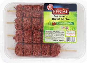 Brochettes de boeuf haché à la provençale x 5