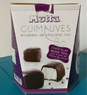 Guimauves enrobées de chocolat noir