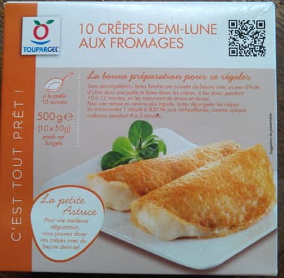 10 crêpes demi-lune aux fromages