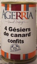 4 Gésiers de canard confits