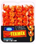 12 brochettes de crevettes Tex Mex - 500g - Frais