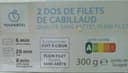 2 dos de filets Cabillaud
