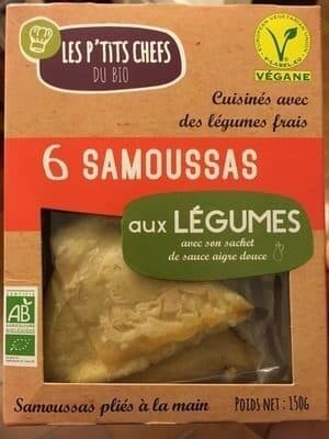 6 samoussas aux légumes