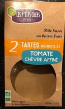 2 tartes individuelles Tomate chèvre affiné
