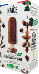 4 bâtonnets glacés chocolat au lait