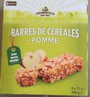 Barres de céréales Pomme Sans sucres ajoutés