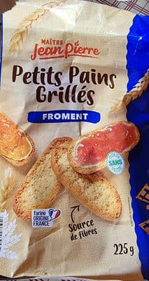 Petits pains grillés au froment