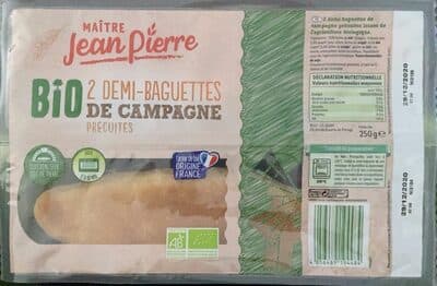 2 Demi-baguettes de campagne précuite