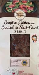 Confit de gésiers de canard du sud-ouest en émincés