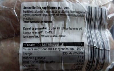 Andouillettes supérieures pur porc