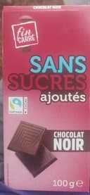 Chocolat noir sans sucre ajouté