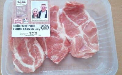 Côtes de porc échine sans os