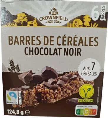 Barres de céréales chocolat noir
