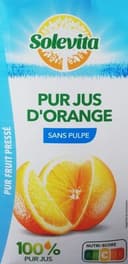 Pur jus d'orange sans pulpe