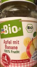 Apfel mit banane