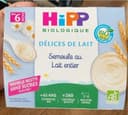 Petit pot dessert semoule au lait entier bio dès 6 mois
