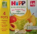 Mes Premiers Fruits Offre diversification (Bananes-Pêches, Pommes-Raisins, Pommes, Poires)