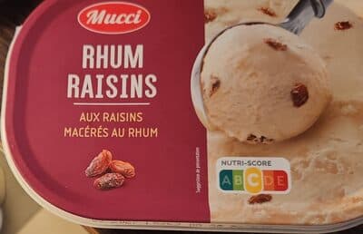 Glace rhum raisins