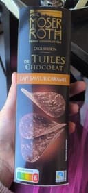 Tuiles chocolat lait saveur caramel