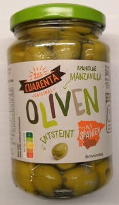 Spanische Manzanilla-Oliven