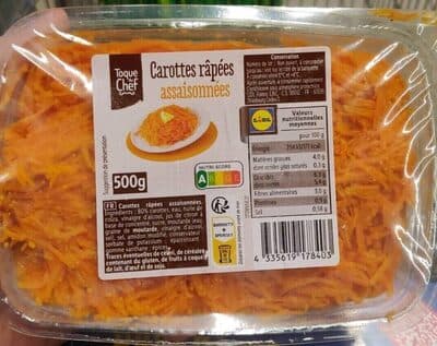 Carottes Râpées Assaisonnées