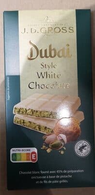 Dubai style white chocolate