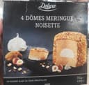 4 dômes meringue noisette