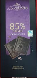 85% cacao chocolat noir