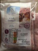 8 pork sausages