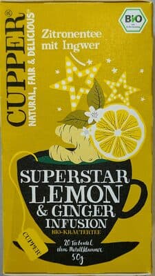 Cupper Zitronentee Mit Ingwer, 2,5 GR, 20 BTL Packung