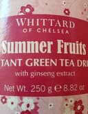 Summer fruits instant green tea drink