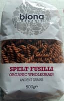 Organic wholegrain spelt fusilli