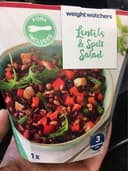 Weight Watchers lentils salad