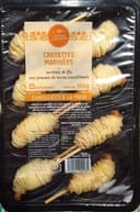 Crevettes marinées enrobées de fils aux pommes de terre croustillants