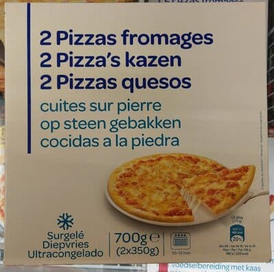 2 pizzas fromages