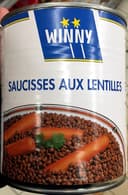 Saucisses aux lentilles