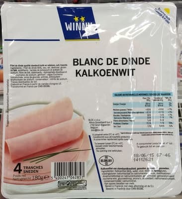 Blanc de dinde (4 tranches)